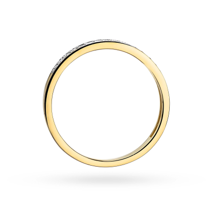 Modowy pierścionek 3 kolory złota próby 585 - Brylanty 0,09ct. W-0306
